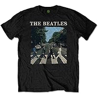 The Beatles T Shirt Abbey Road Crossing Band Logo Official Mens Black Size XXXXL