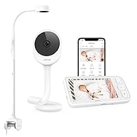 Baby Camera Monitor Video - Peekababy 4 in 1 Bracket Meets the Needs of Parents in All Scenarios, Baby Monitor with Camera and Audio, 5