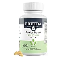 Freeda Senior Multivitamin - Kosher Vitamins for Men & Women 60 and Over - One Daily Coated Tablet - Women’s & Men’s Vitamins Multivitamin 60 Plus - Vitamins for Women Over 60 Plus Elderly (100 Count)