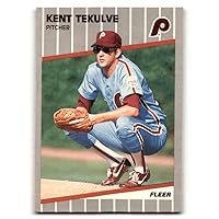 1989 Fleer #583 Kent Tekulve Philadelphia Phillies Baseball Cards NM Near Mint Baseball Card