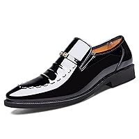Men's Classic Loafer Shoes Slip-on Leather Shoes Casual Commuting Anti-Slip Breathable Dress Shoes