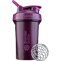 BlenderBottle Classic V2 Shaker Bottle Perfect for Protein Shakes and Pre Workout, 20-Ounce, Plum