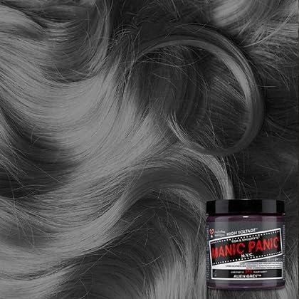 MANIC PANIC Alien Grey Hair Dye – Classic High Voltage - Semi-Permanent Hair Color - Cool, Medium Slate Grey Shade - Vegan, PPD & Ammonia-Free - For Coloring Hair on Women & Men
