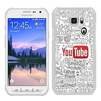 Galaxy S6 Active Case,The Youtubers Collage Quotes White Premium Hybrid Protective Hard Plastic Case for Samsung Galaxy S6 ActiveWill Not Fit Galaxy S6