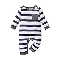 PATPAT Baby Footie Jumpsuit Snug Fit Long-sleeve