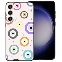 Phone Case for Samsung Galaxy S23 Plus 5G/4G, Colorful Evil Eye Turkish Demon Eyes Ojo Turco Cute Shockproof Protective Anti-Slip Thin Soft Cover Shell