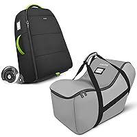 YOREPEK Padded Stroller Travel Bag with Wheels for Airplane Compatible with Nuna Mixx Next, Infant Car Seat Travel Bag Compatible with All Nuna Pipa Car Seat and Base, Chicco KeyFit 30 and Base