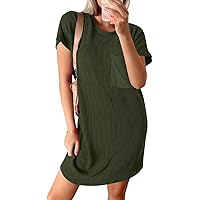 2024 Women's Dresses - Striped & Pocketed Casual Summer Dress