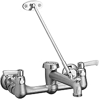 Elkay LKB940C Commercial Service/Utility Wall Mount Faucet with Bucket Hook, Rough Chrome