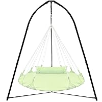 Tripod Hanging Chair Stand- Heavy Duty Steel Sensory Swing Weather & Rust Resistant- Adjustable Portable Hammock Stand 330lbs for Tree,Lounger,Saucer,Air Porch,Indoor/Outdoor,Patio