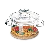 Simax Glassware Casserole glass heat-resistant with a cover of SIMAX NYKO 2 l, one size, clear