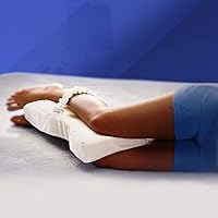 Knee-T Memory Foam Leg Pillow Patented - Best Side Sleeper Pillow for Back Pain Relief, Hip and Sciatica Pain, Side Sleepers - Designed by Doctors (Standard)
