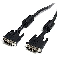 StarTech.com Dual Link DVI-I Cable - 10 ft - Digital and Analog - Male to Male Cable - Computer Monitor Cable - DVI Cord - DVI to DVI Cable (DVIIDMM10) Black