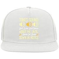 Atspauda Tones Sound, and Roar and Storm About me Until I Have Set Them Down in Notes Snapback Flat Visor Cotton Blend Cap White