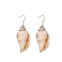 lureme Beach Jewelry Casual Seashell Conch Drop Dangle Earrings for Women and Girls (er006199)