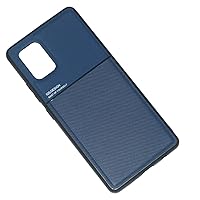 Mowen Case for Samsung Galaxy A71 5G - Cover Bumper Built-in Metal Plate for Samsung Galaxy A71 5G - Blue