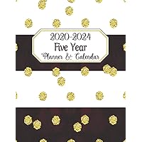 Five Year Planner & Calendar: Large Long-Term 60 Monthly Agenda Organizer Bold & Gold (2020-2024 Simple Monthly Planners)