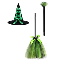 Witch Hat Broomsticks Halloween Costume Cosplay Household Decoration For Wedding Birthday New Year Decoration Reusable Party Supplies
