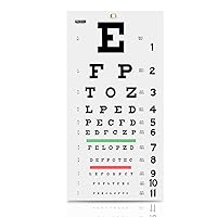 Eye Chart, Snellen Eye Chart, Wall Chart, Eye Charts for Eye Exams 20 feet  11 X 22 in. 