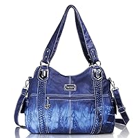 Angel Barcelo Roomy Fashion Hobo Womens Handbags Ladies Purse Satchel Shoulder Bags Tote Washed Leather Bag