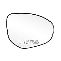 Fit System 80238 Passenger Side Non-Heated Mirror Glass w/Backing Plate, Mazda 2, Mazda 3, 5 1/8