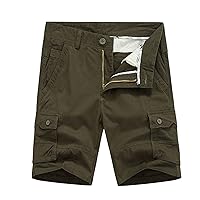 Mens Twill Denim Zip Fly Casual Chino Cargo Shorts Pants with Pocket Men Cargo Pants Slim Fit