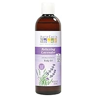 Aura Cacia Body Oil, Relaxing Lavender, 8 Fluid Ounce (Pack of 2)