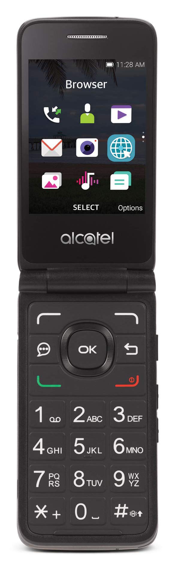 Tracfone Carrier-Locked Alcatel MyFlip 4G Prepaid Flip Phone- Black - 4GB - Sim Card Included CDMA (Renewed)