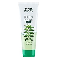 Nykaa Naturals Face Wash, Tea Tree and Neem, 3.38 oz - Face Cleanser for Acne Prone Skin - Cooling and Purifying - Removes Makeup - Reduces Dark Spots