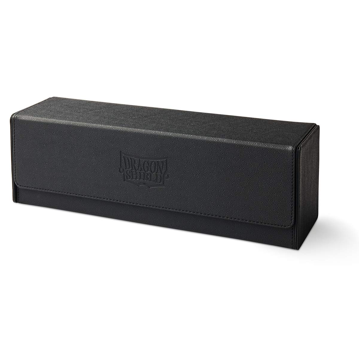 Dragon Shield Magic Carpet 500+ Black & Black Durable Magnetic Leather Deck Box Storage Case Protector