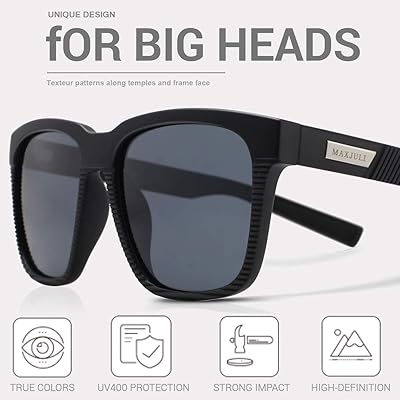 Mua MAXJULI Polarized Sunglasses for Big Heads Men Women 8023 trên