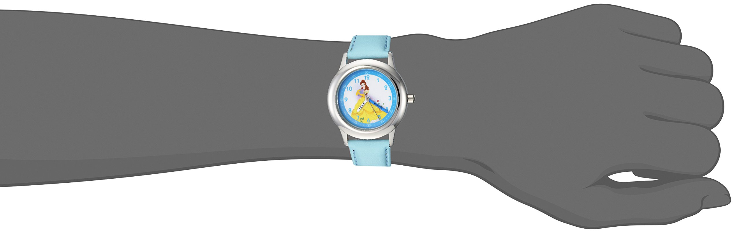 Disney Princess Kids' Stainless Steel Time Teacher Analog Quartz Watch