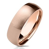 Bungsa rings for women and men - silver, rose gold, gold, blue, black, women's ring, matt, stainless steel, noble, stainless steel ring, suitable as engagement rings, friendship rings and partner rings.