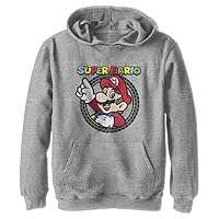 Nintendo Kids Checkered Vintage Youth Pullover Hoodie