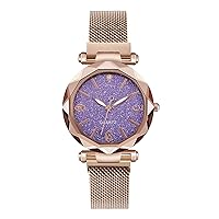 Ladies Quartz Watch Lazy Magnet Strap Magnet Watch Gypsophila Watch Starry Sky Watch 36mm Watch