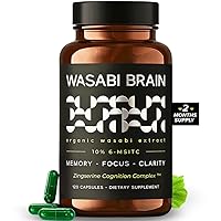 Organic Wasabi Extract + Zingserine Cognition (2 Month Supply) The Most Targeted Memory Supplement - Superior Clinical Evidence to Vinpocetine, Apoaequorin, Nuriva, Prevegen & Ginkgo
