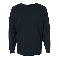 Women's Ladies Game Day Jersey Long Sleeve t-Shirt, Navy Blue, X-Large