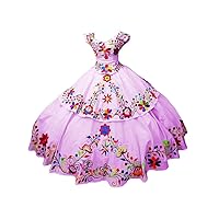2022 Rustic Flowers Patterning Embroidery Ball Gown Satin Wedding Quinceanera Dresses with Cap Sleeves Long