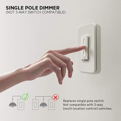 WeMo (F7C059) Dimmer Wifi Light Switch, Works with Alexa, the Google Assistant and Apple Homekit