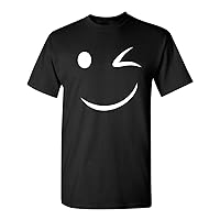 Wink Smile Mens Adult Humor Graphic Novelty Sarcastic Funny T Shirt