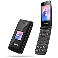 Alcatel GO FLIP 4044 4G LTE (Unlocked for All Carriers) Flip Phone for Seniors Big Buttons Easy to Use - Black