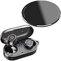 TOZO T10 Wireless Earbuds Bluetooth 5.3 Headphones 2023 Ergonomic Design W1 Wireless Charger, 10W Qi-Certified Fast Charging Pad