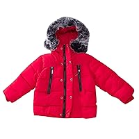 Warm Winter Coat Boys Toddler Kids Baby Girls Boys Winter Coats Thicken Fleece Collar Hoodie Warm Coat for Toddler Boy