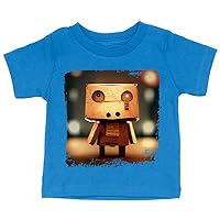 Robot Print Baby Jersey T-Shirt - Trendy Baby T-Shirt - Cute Design T-Shirt for Babies