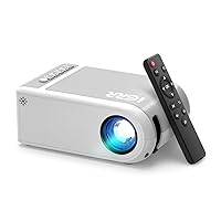 Portable Mini Projector, iGRR Home Theater Video Projector 1080P Supported, Outdoor Movie Projector Compatible with iOS/Android Phone, TV Stick/Laptop/HDMI /USB/PC