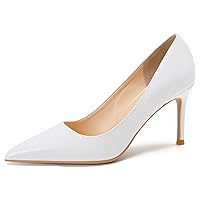 Women Patent Leather Sexy Stiletto Heels Chic Pointed Toe Formal Office Suite High Heels Pump Shoes