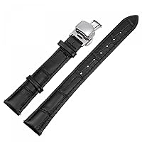 uxcell Multiple Sizes Leather Watch Band Quick Release Deployment Buckle Cowhide Watch Strap for Men and Women