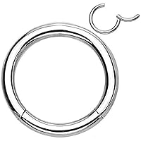 Hinged Seamless Grade 23 Titanium WildKlass Septum Clicker Ring (Sold Individually)