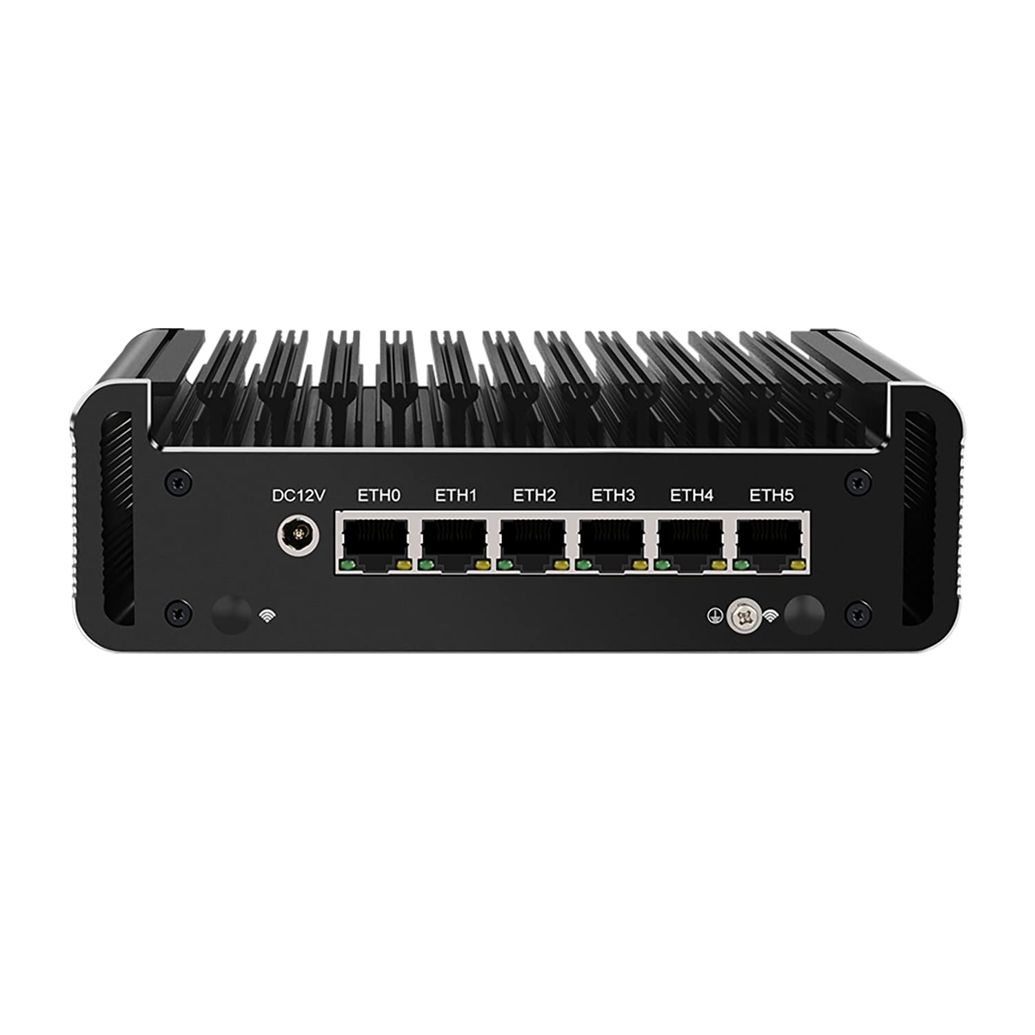 HUNSN Micro Firewall Appliance, Mini PC, VPN, Router PC, Intel Core I7 1165G7, RJ17, AES-NI, 6 x Intel 2.5GbE I226-V LAN, COM, HDMI, Sim Slot, Barebone, NO RAM, NO Storage, NO System