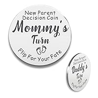 Pregnancy New Pregnant Mom Gifts for First Time Moms New Parents After Birth Metal Double Sided Decision Making Coin Best Baby Shower Gender Reveal Funny Baby Gifts